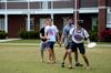 Students enjoy a game of ultimate Frisbee in the Ayers quad.  - Photo by Anne Richoux