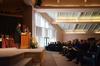 SGA president Kylie McDonald, senior political science major, speaks to students, faculty, and staff during Fall Convocation. - Photo by Zac Calvert