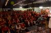 New students pack into Barefoots Joe at the annual Open Mic Night  during Union's Focus weekend.  - Photo by Ebbie Davis