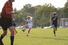 Lady Bulldog Kelsey Gilbert sends the ball down the field during a home soccer game against Missouri Baptist. - Photo by Jacob Moore