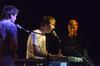 Members of the band Wolvski, Rob Griffith, Evan Estes, and Brady Heyen perform in Barefoots Joe. - Photo by Zac Calvert