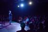 Guest artist Tom Lawton performs C.S. Lewis's <em>The Great Divorce</em> in front of a full house in the W.D. Powell Theater. - Photo by Jacob Moore