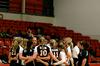 The Lady Bulldog volleyball team huddles during a game against the University of West Florida. - Photo by Anne Richoux
