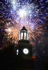 Fireworks fill the sky over Miller Tower at Union Night during Family Weekend. - Photo by Jacob Moore