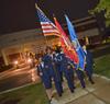 The Honor Guard makes their way to the great lawn during the fifth annual Remember Me Commemorative Walk. - Photo by Morris Abernathy