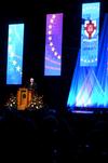 Robert M. Gates, former secretary of defense, was the keynote speaker for the 15th Annual Scholarship Banquet at the Carl Perkins Civic Center. - Photo by Anne Richoux