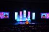 President David S. Dockery talks about Union's increasing enrollment and overall standing during the 15th Annual Scholarship Banquet at the Carl Perkins Civic Center.   - Photo by Zac Calvert