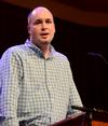 Andy Neely, senior pastor at West Jackson Baptist Church, speaks to students about the relationship between Saul and David during chapel.  - Photo by Ebbie Davis