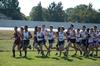 The men's cross country team competes in the Union University Cross Country Invitational held on campus. - Photo by Anne Richoux