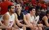 The Union Bulldogs watch as their teammates shoot three pointers during Bulldog Madness. - Photo by Jacob Moore