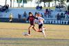 Sara Johnson dribbles past a Cumberland University player during the last home soccer game of the Lady Bulldog soccer team's season.  - Photo by Anne Richoux