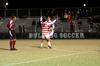 Jamie Fox celebrates with Diego Santos after Santos scored a goal for the Bulldogs during the last home soccer game of the season. Union beat Cumberland University 4-0.  - Photo by Anne Richoux
