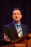 Trevin Wax, managing editor of the Gospel Coalition for 
Lifeway Christian Resources, speaks in chapel. - Photo by Zac Calvert