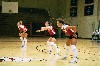 09/250/02 - No. 4 Lindsay Stalberg, No. 1 Allison Shein, and No. 12 Crystal Abel awaiting the serve