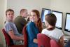 8/28/12 - Students get acquainted with the new computers in the DMS lab at the beginning of the Fall 2012 semester. - Kristi McMurry