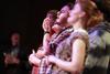 Students sing Great is Thy Faithfulness during a chapel service remembering the tornado that hit campus five years ago. - Photo by Kristi McMurry