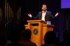 Craig Stewart, director of the Warehouse in Capetown, South Africa, talks about real peace during chapel.  - Photo by Anne Richoux