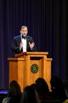 Hal Poe, Charles Colson Professor of Faith and Culture, speaks in chapel about "The Problem of Love." - Photo by Anne Richoux