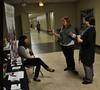 2/16/13 - Faculty members and students discuss different study abroad options at the external study fair. - Olivia Wallace