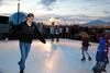Sarah Welch, senior nursing major, enjoys an ice skating rink as a part of Homecoming Winter Wonderland. - Photo by Anne Richoux