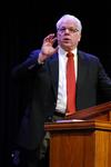 Mike Glenn, senior pastor of Brentwood Baptist Church, speaks in chapel.  - Photo by Anne Richoux