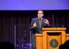 Jason Duesing, vice president for strategic initiatives and assistant professor of historical theology at southwestern baptist theological seminary, speaks on Romans 15 and the art of being an ambitious evangelical. - Photo by Olivia Wallace