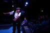 Guest artist Doug Berky performs for students and guests April 16 in the W.D. Powell Theatre.  - Photo by Anne Richoux