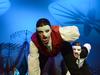 Claudia Velasco, senior accounting major, portrays the Phantom in Zeta Tau Alpha's Variety Show performance. - Photo by Jacob Moore