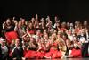 The members of Zeta Tau Alpha celebrate winning the overall best performance in the 16th annual Variety Show at the Carl Perkins Civic Center. - Photo by Matt McDaniel