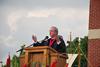 David Dockery, president of the university, gives a welcome message  during the 188th Spring Graduation. - Photo by Anne Richoux