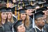 Graduates watch as Russell D. Moore makes his Commencement address during Spring Graduation. - Photo by Morris Abernathy