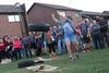 10/290/13 - Tori Cagle, freshman Spanish education major, throws the tire as far as she can in the tire throwing competition during DF Olympics.