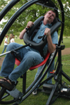 Sophomore Brent Jones enjoys a wild ride during The Spring Thing Weekend. - Photo by Kristen Hiller