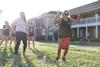 05/126/14 - Anna Claire Sewell, freshman education major, races in the relay race at the Union Field Day event presented by Residence Life. 