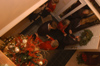 Faculty, staff and friends of the University received a warm greeting from the president and first lady at their Christmas open house.  - Photo by Jim Veneman