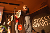 Daniel Hollsinger participated in Street Smarts Union flava, where the contestans had to guess whether faculty and staff answered generation gap trivia questions correctly.  - Photo by Jonathan Blair