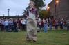 10/287/14 - Chelsey Sauls competes in the sack race at the annual DF Olympics on the Heritage Complex lawn.