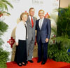 Adrian Rogers (right), pastor of Bellevue Baptist Church, and his wife Joyce pose with former President Bush prior to the Scholarship Banquet.  - Photo by Morris Abernathy