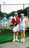 Dr. Charles Baldwin and doubles partner
Glenda Rolison took home gold for tennis in the state finals. Baldwin has been a part of the
Southwest Tennessee District Senior Games for many years. He had the opportunity in July to participate in tennis, both mixed doubles and men’s doubles;
track and field, the 100 and 200-meter run; softball
and basketball. - Photo by Lauren Crane