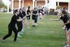 04/117/15 - Students start a balloon toss competition at the end of Res Life's Field Day. 