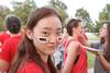09/247/15 - Yee Eun Lee, sophomore pre-med major, is ready to cheer for the Bulldogs during the men's first soccer game at home.