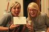 09/251/15 - Resident advisors Bre Clendenin, junior nursing major, and Julie Martin, senior nursing major, pose for a cute picture with their mexican popcorn, which they provided during Progressive Snacking.