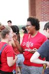 09/247/15 - Ashley Akerson, senior art major, paints faces as part of a residence life 