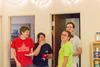09/251/15 - Friends have an enjoyable time during Residence Life's Progressive Snacking event.