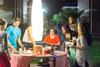 09/251/15 - Residence Advisors set up their own lamps during Progressive Snacking, attracting students to the tasty foods.