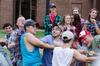 09/272/15 - Residents of Dodd pull their hardest in tug-of-war during the DF Olympics on the Heritage Complex Lawn.