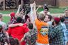 09/272/15 - Dodd cheers upon receiving 1st place in the annual DF Olympics on the Heritage Complex lawn.