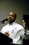 Eric Rogers from Coca Cola speaks to students at the fourth annual Career University. - Photo by Kathleen Murray