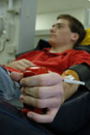 Freshman John Oswalt, athletic training major, said he has donated plasma at the Plasma Biological Services, Inc. in Jackson so many times he has lost count. - Photo by Amanda Herron