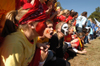 Chi Omega cheers their team on during Greek Olympics. - Photo by Kristen Hiller
